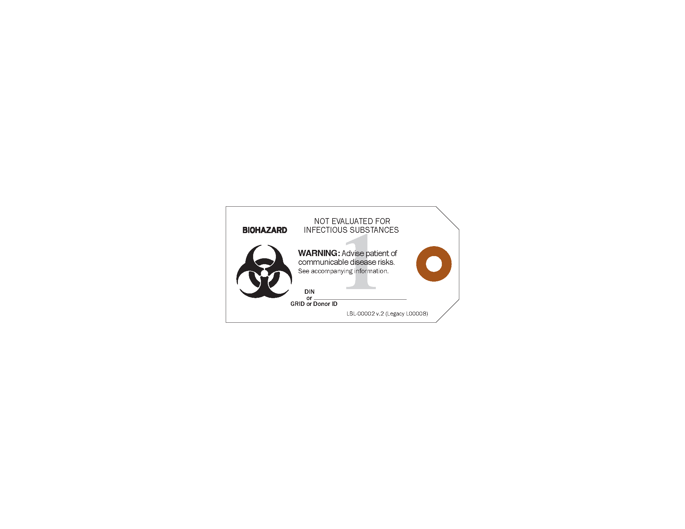 Biohazard Warning Label