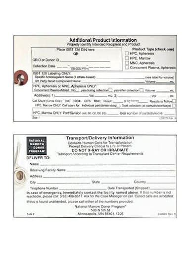 Additional Product Information Tag