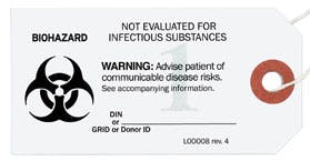 Biohazard Warning Tag 1